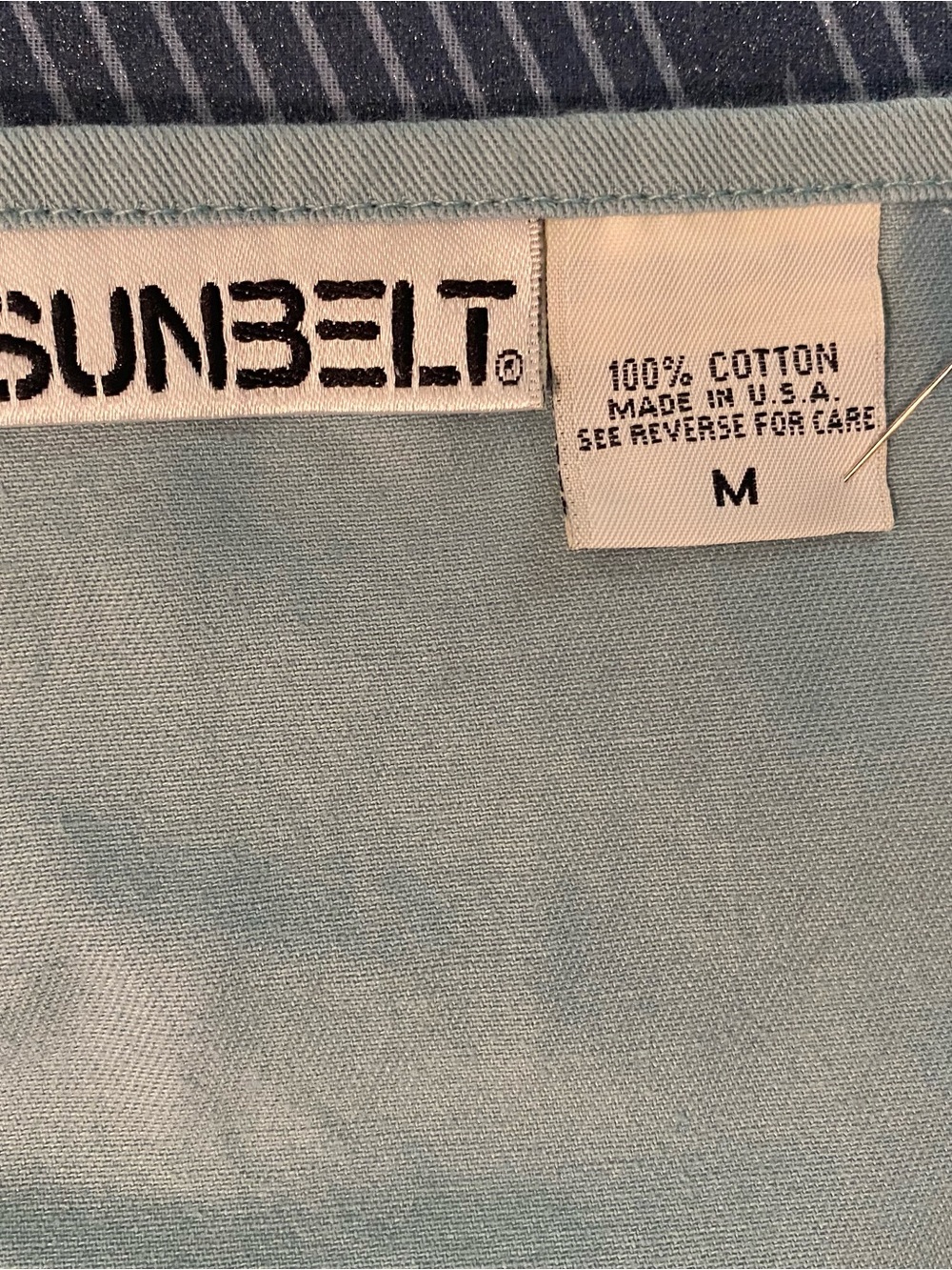 Sunbelt Light Blue Cotton Pinafore Midi Dress - Picture 6 of 10